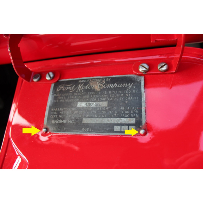 Rebite Fixação Plaqueta Identificação Chassis Motor - Par