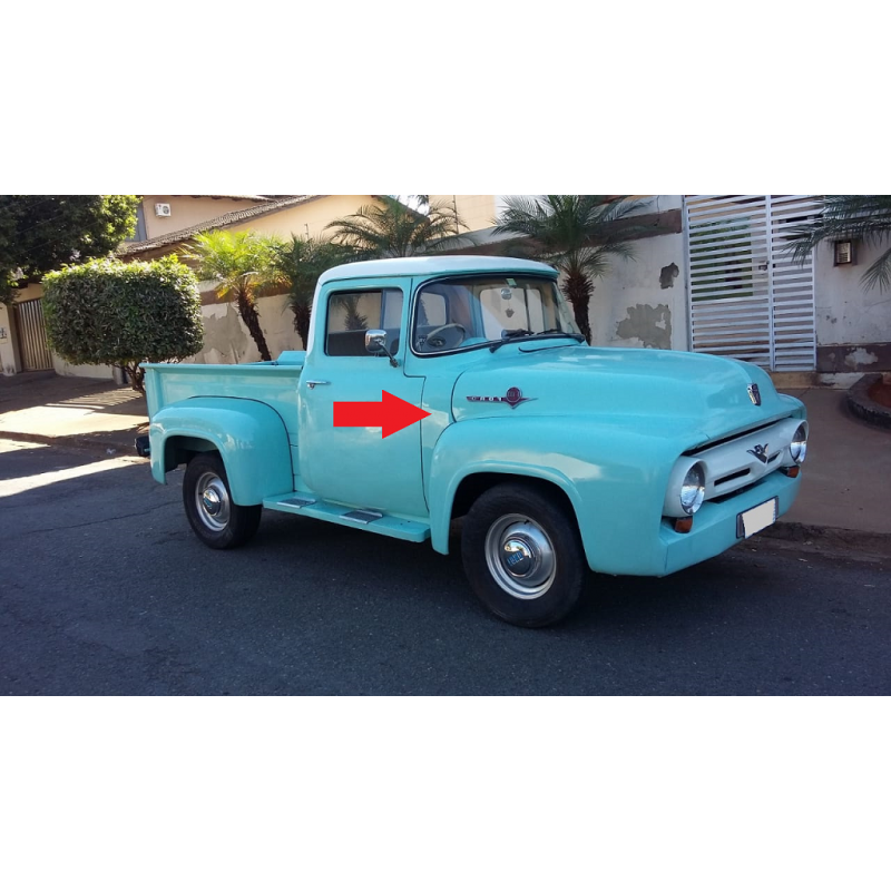 Reparo Paralama Dianteiro Direito Ponta Coluna Lateral Ford F-100 53 à 61
