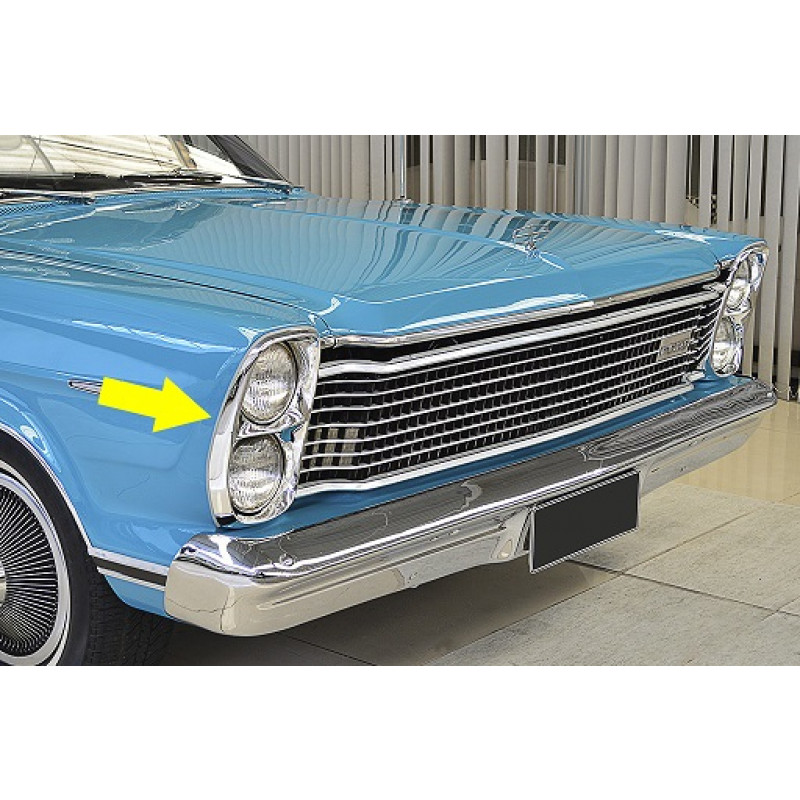 Aro Moldura Farol Direito Galaxie Landau Até 75 Original Usado