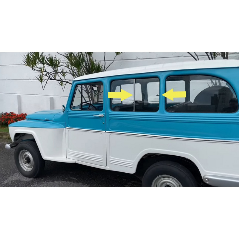 Vidro Lateral Móvel Esquerdo Rural Willys Ford Fanavid Novo