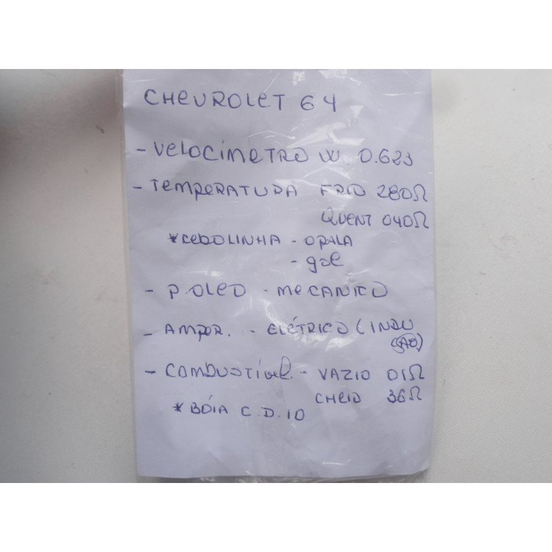 Painel Velocímetro C-14 C-64 1964 À 1966 Original GM Restaurado