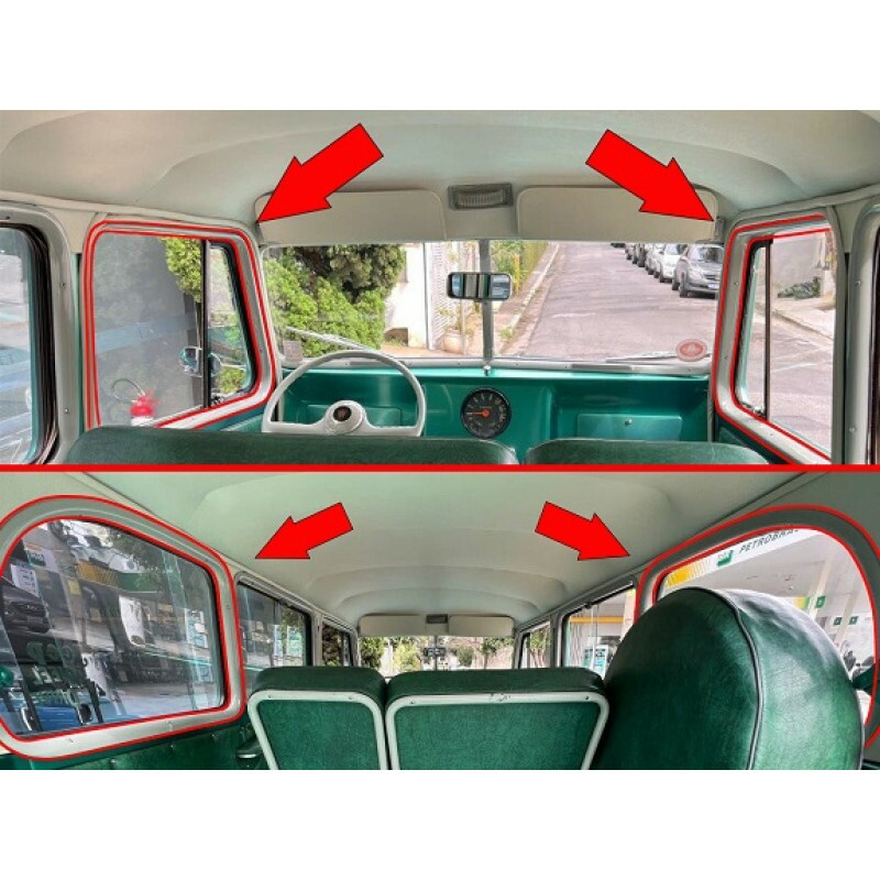 Moldura Janela Porta E Traseira Rural Willys Ford Usada Jogo