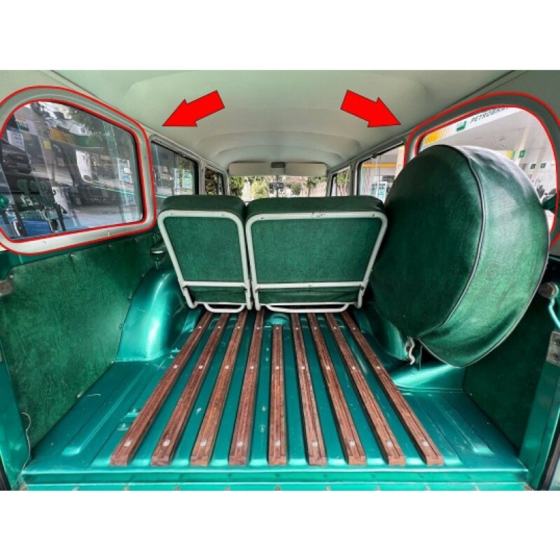 Moldura Janela Fixa Traseira Willys Ford Rural Usada - Par