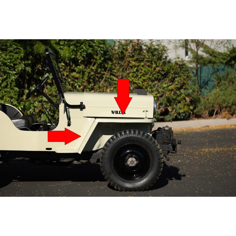 Paralama Dianteiro Direito Jeep Willys Cj2a Cj3 45 À 53 Novo