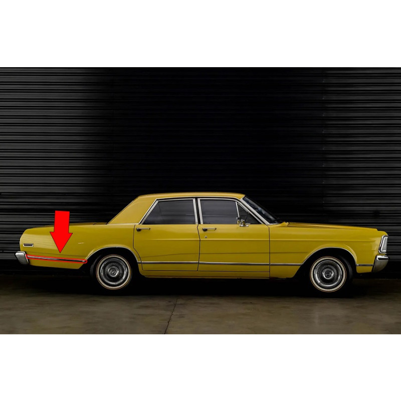 Friso Lateral Traseira Direita Galaxie Landau 73 À 79 Original