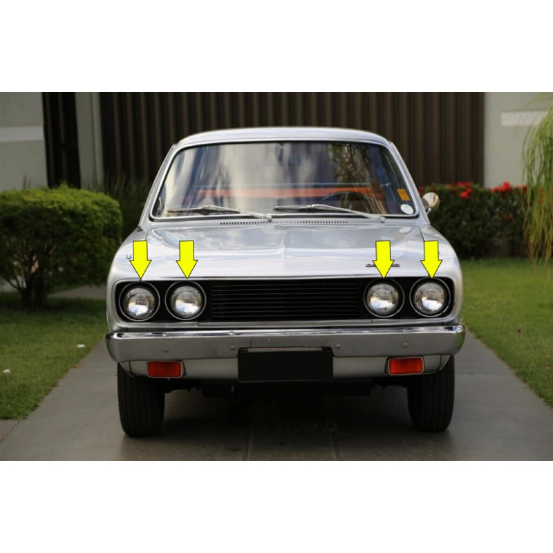 Aro Interno Farol Dodge 1800 Polara Até 77 Original Usado - Jogo