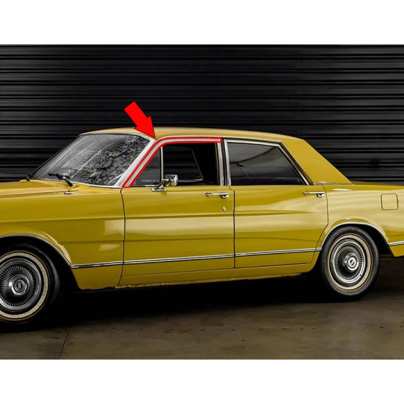 Friso Superior Porta Dianteira Esquerda Galaxie Original Usado