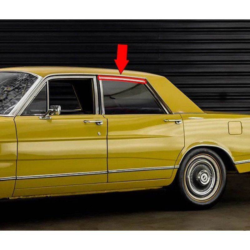 Friso Superior Porta Traseira Esquerda Galaxie Original Usado