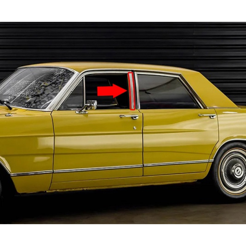 Friso Vertical Porta Dianteira Esquerda Galaxie Original Usado