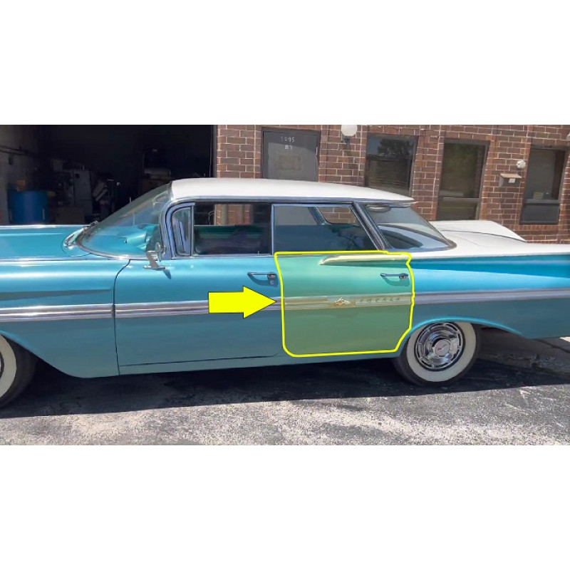 Porta Traseira Esquerda Bel Air Impala 1959 4 Portas Sem Coluna