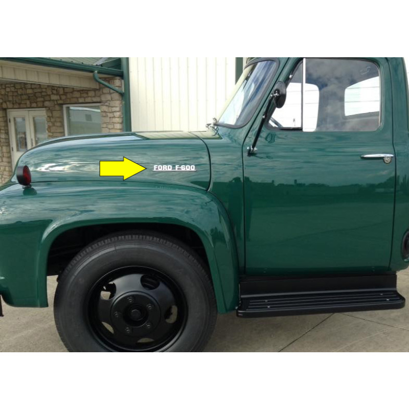 Emblema Lateral Caminhão F-600 1954 Original Usado - Par