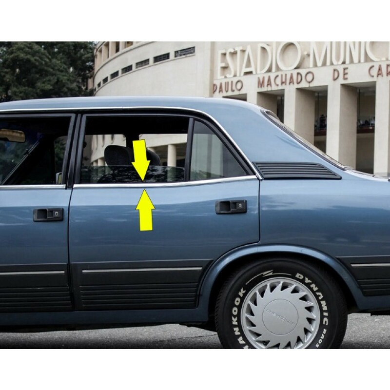 Friso Pestana Porta Traseira Esquerda Opala 4 Portas Usado