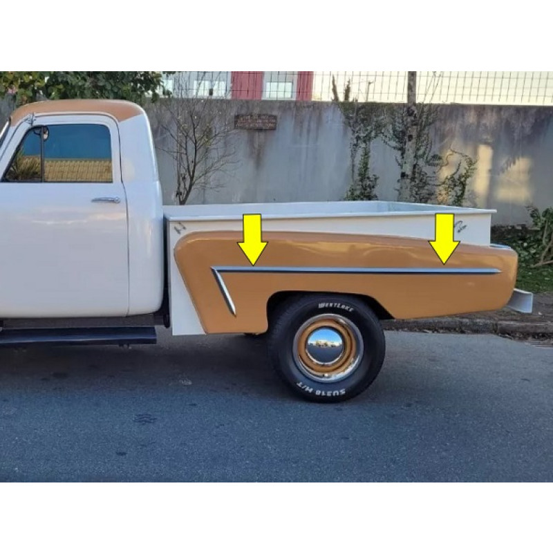 Friso Lateral Cromado Chevrolet Brasil 1958 à 1963 - Par