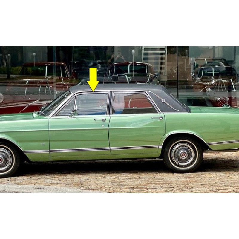 Vidro Porta Dianteira Esquerda Galaxie Landau Verde Original Usado