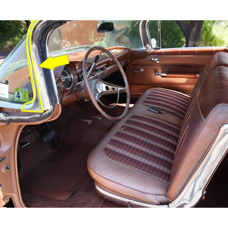 Friso Externo Lateral Esquerda Parabrisa Impala 59 e 60 4 Portas Sem Coluna