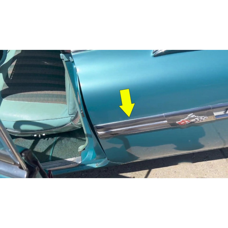 Friso Frontal Porta Traseira Esq. Impala 1959 4 Portas Usado