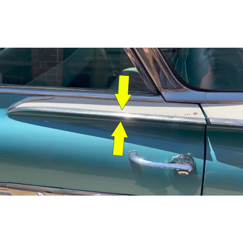 Friso Curvo Superior Porta Traseira Esquerda Impala 1959 4 Portas Original