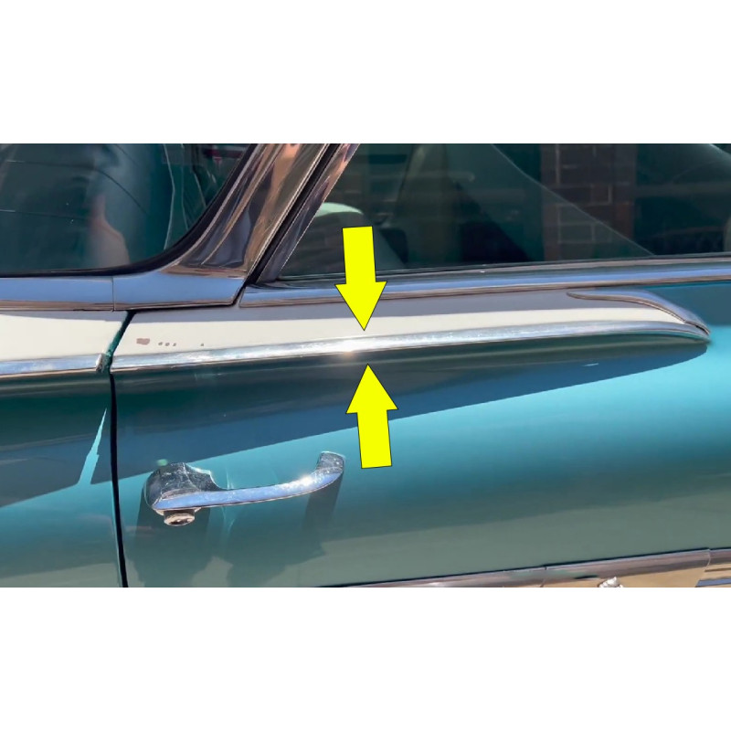 Friso Curvo Superior Porta Traseiro Direito Impala 1959 4 Portas Original