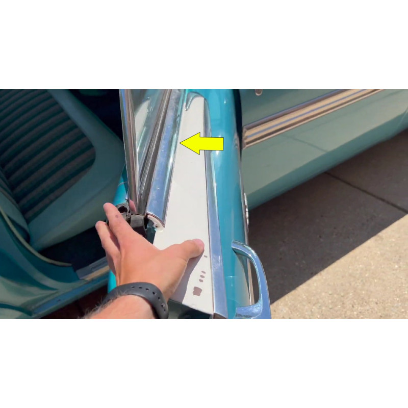 Friso Pestana Porta Traseira Direita Impala 1959 4 Portas Sem Coluna