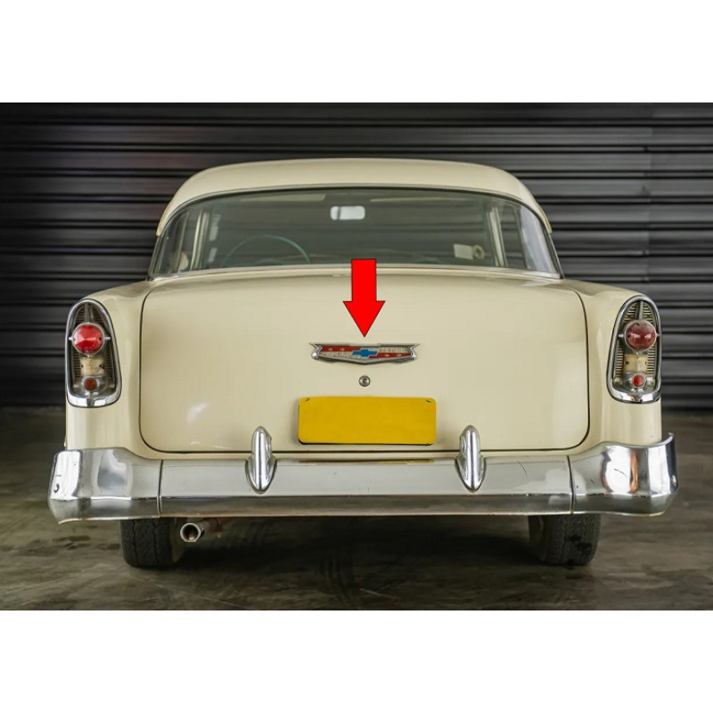 Moldura Emblema Porta Malas Bel Air 6 Cilindros 56 À 58 Original