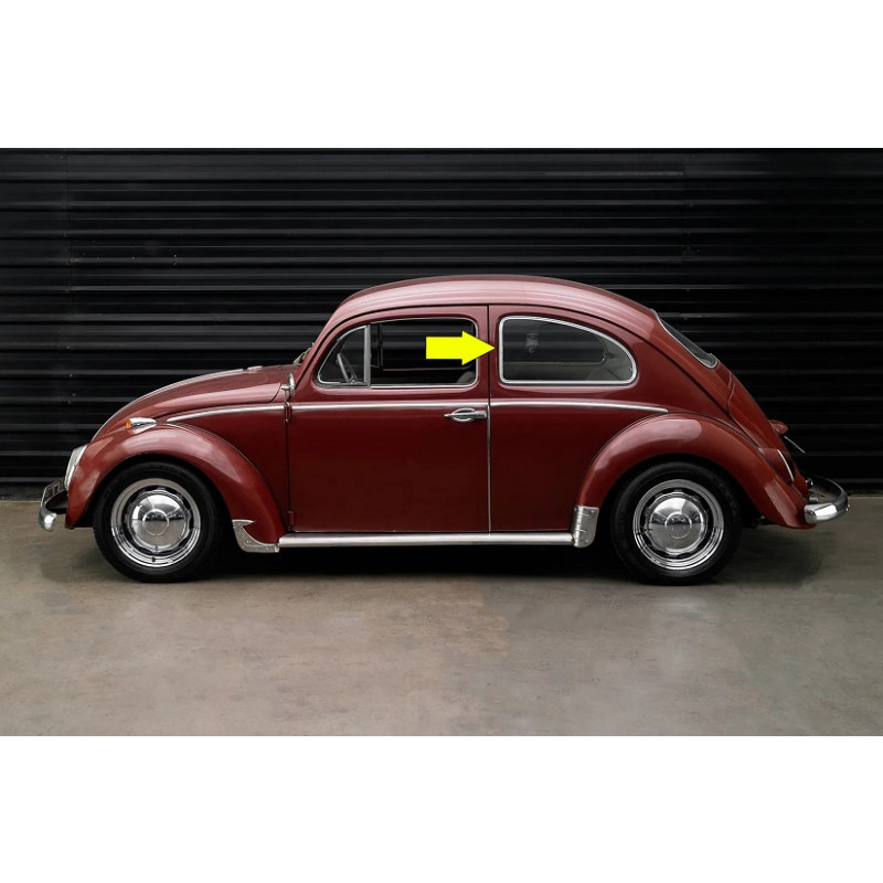Vidro Lateral Esquerdo Fixo Fusca Original VW Blindex Usado