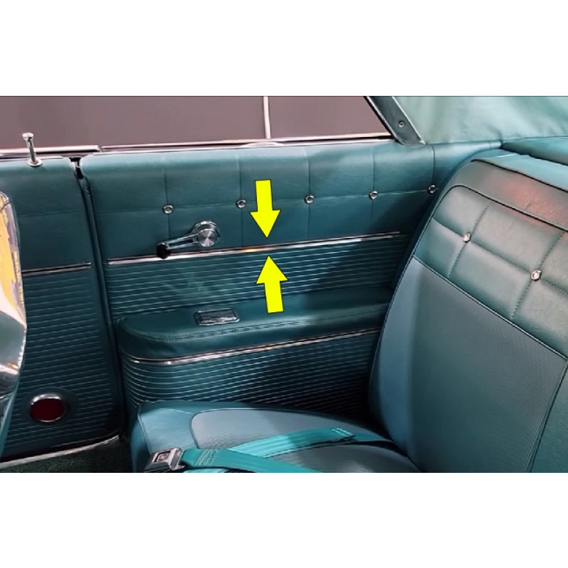 Friso 56cm Forro Lateral Traseiro Bel Air Impala 2 Portas 1962 - Par