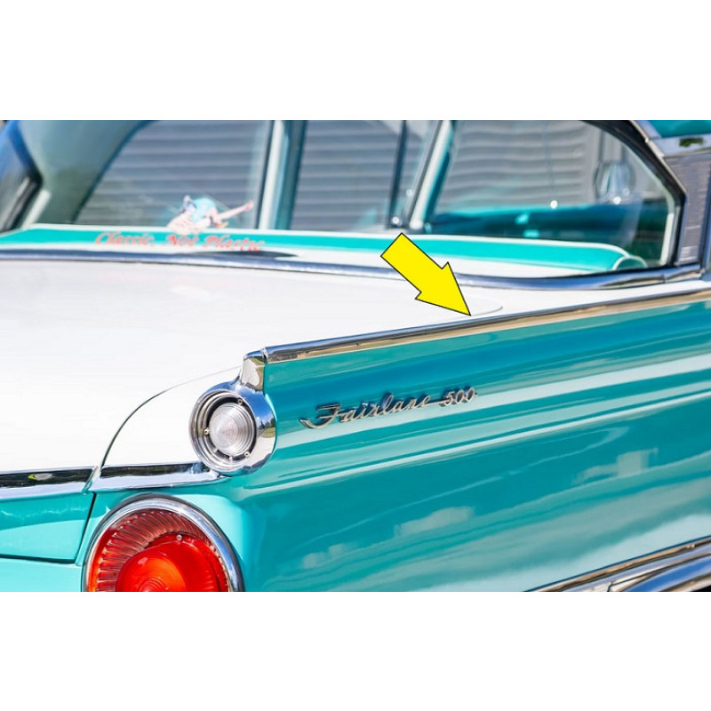 Friso Superior Lateral Traseira Ford Fairlane 59 2 Portas Usado - Par