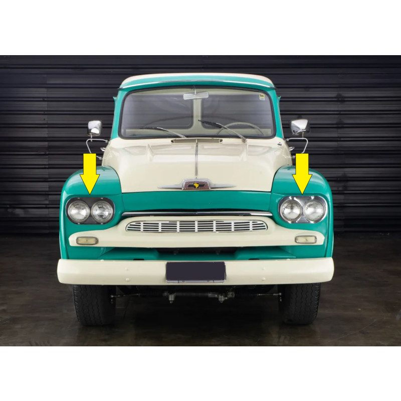 Aro Farol Chevrolet Brasil 3100 6500 63 Original Usado - Par