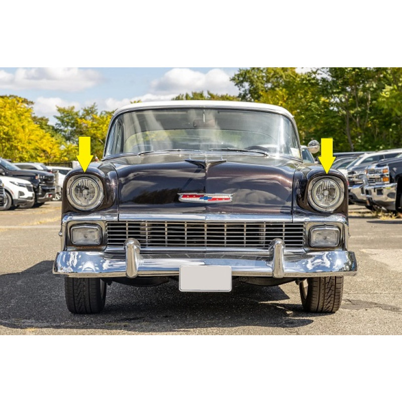 Aro Moldura Farol Chevrolet Bel Air 1956 Original Usada Par