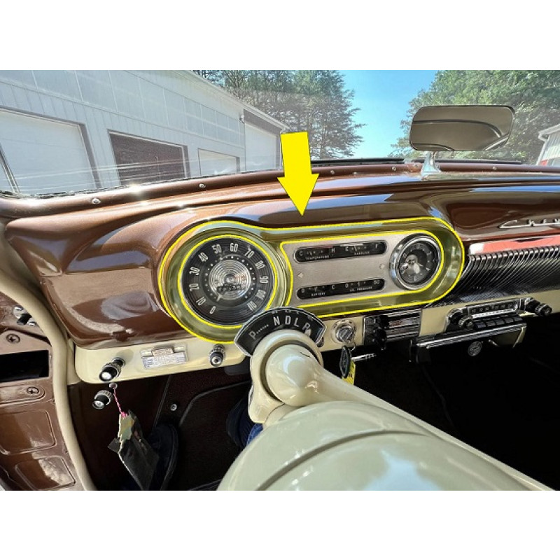 Moldura Do Painel Velocímetro Bel Air 1953 E 54 Original Usada