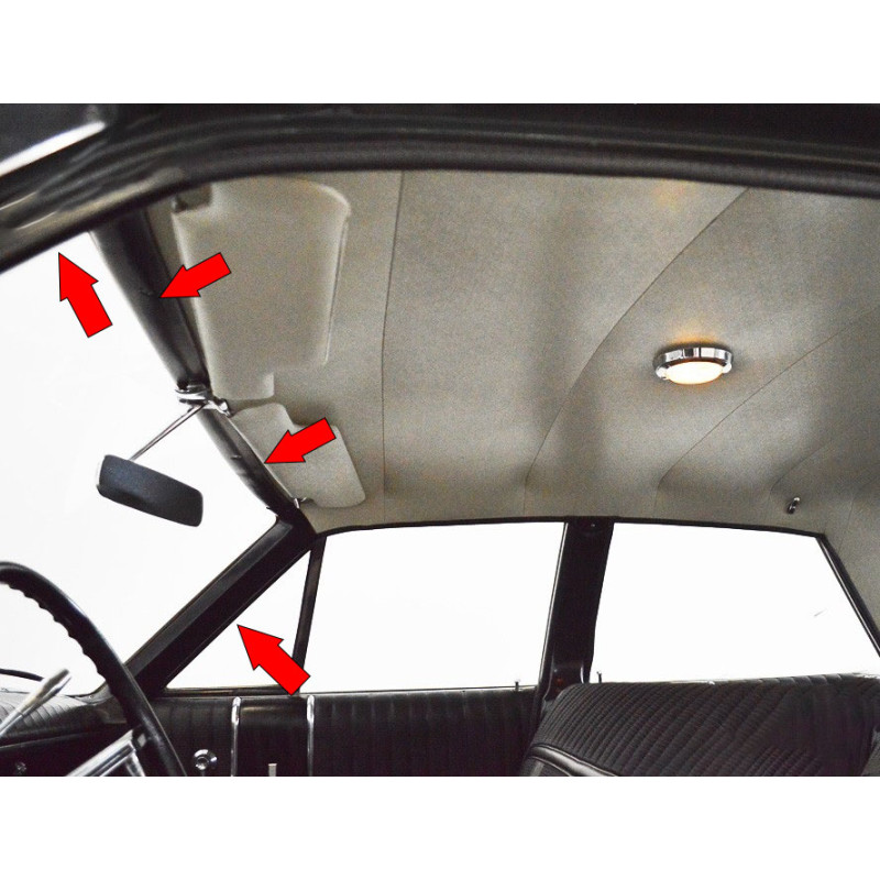 Moldura Interna Coluna Parabrisa Galaxie Landau Usada - Jogo