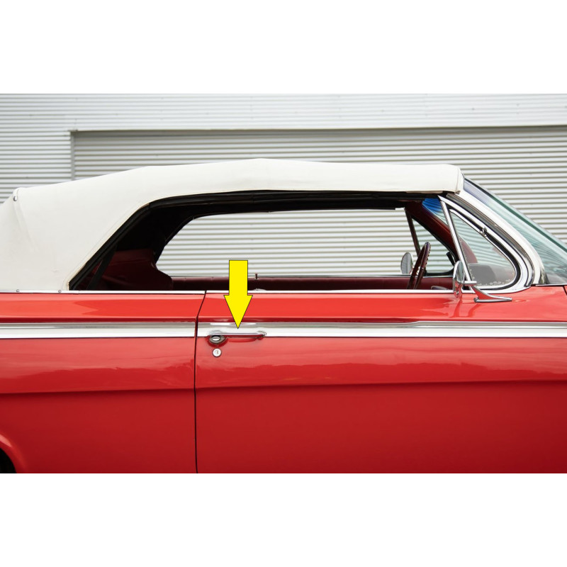 Maçaneta Externa Direita Bel Air Impala 1959 Original Restaurada