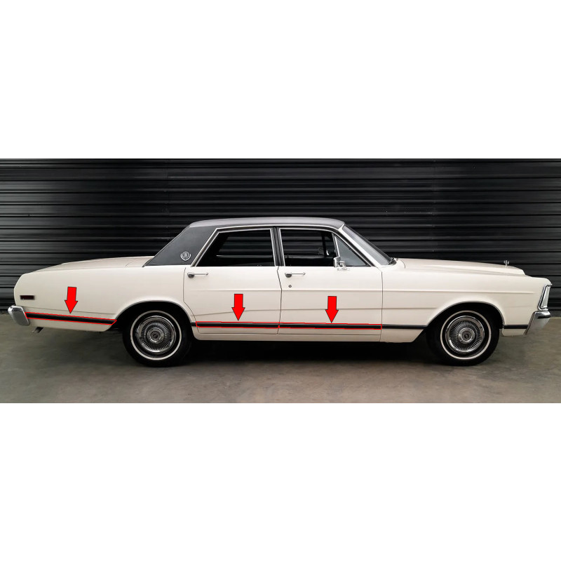 Friso Portas E Lateral Traseira LTD Landau 79 Diante - Jogo Parcial