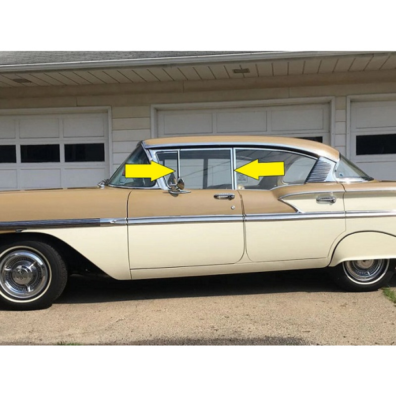 Vidro Porta Dianteira Chevrolet Bel Air 1958 4 Portas Sem Coluna Usado