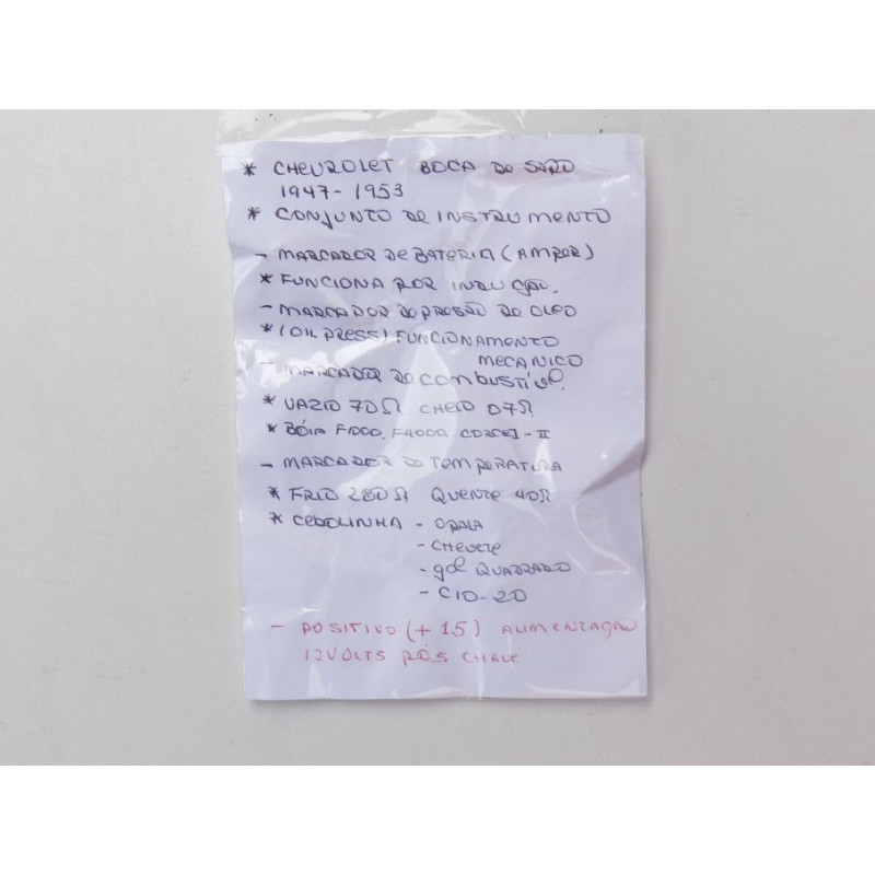 Velocímetro Relógio Instrumentos Chevrolet Boca Sapo 47 À 53 Restaurados