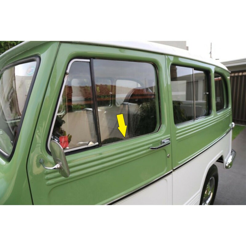 Suporte Da Canaleta Do Vidro Porta Esquerda Rural F-75 Novo