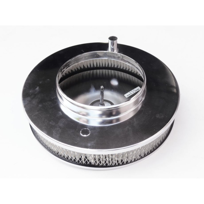 Filtro De Ar Cromado Carro Antigo Erson Boca 13cm Novo