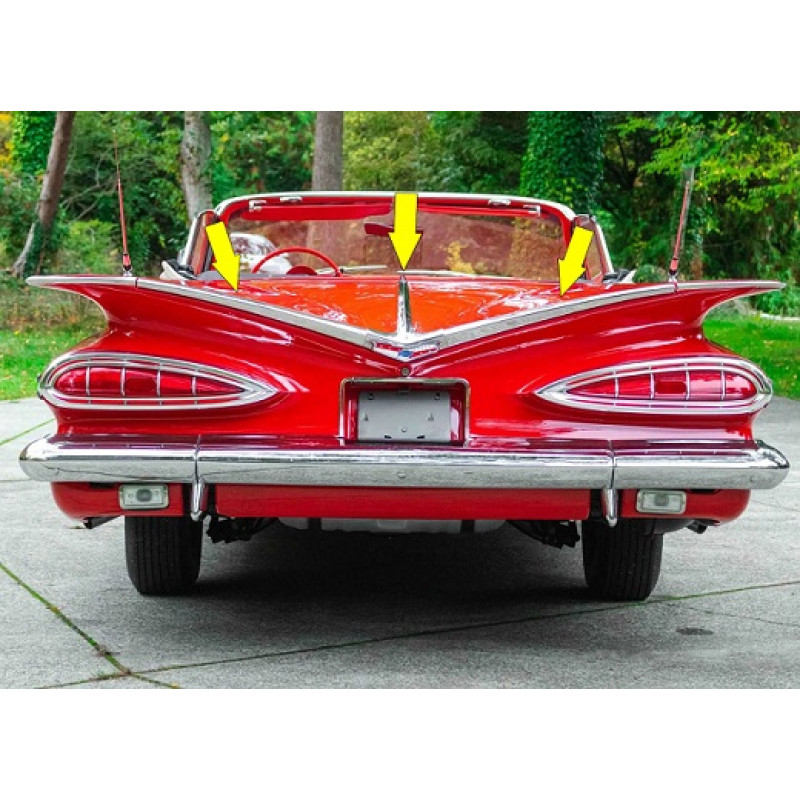 Friso Porta Malas Bel Air Impala 1959 4 Portas E Conversível Original - Jogo
