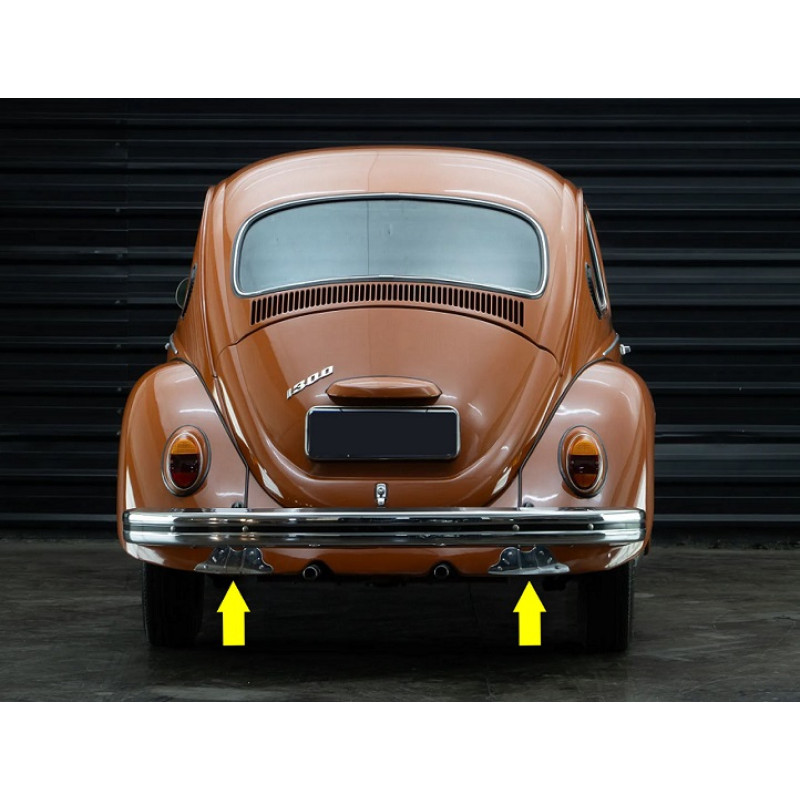 Reforço Paralama Traseiro Fusca Asa Morcego Inox - Par