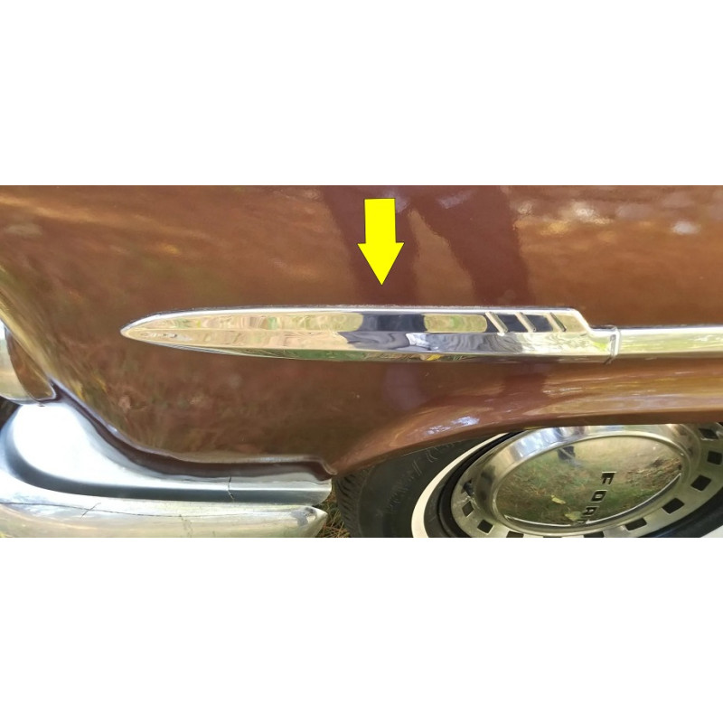 Friso Paralama Dianteiro Ford Customline Passeio 1952 Original - Par