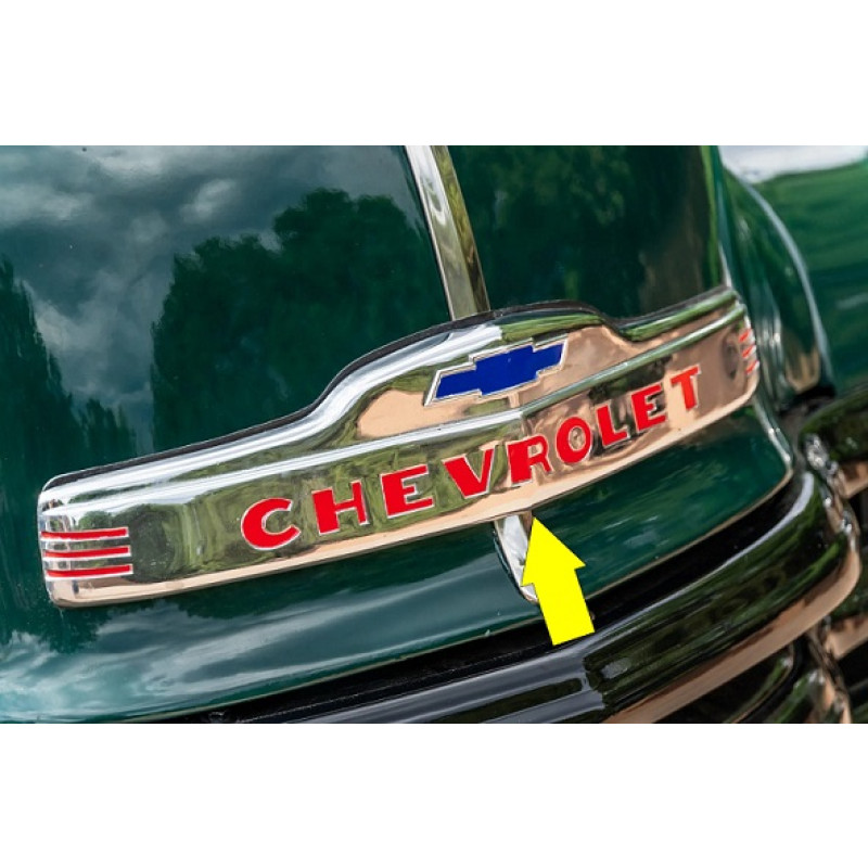 Emblema Capô Chevrolet Boca De Sapo 1947 À 53 Original GM