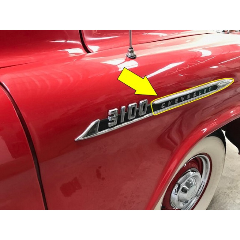 Emblema Flecha Paralama Chev Marta Rocha 1956 Parcial - Par