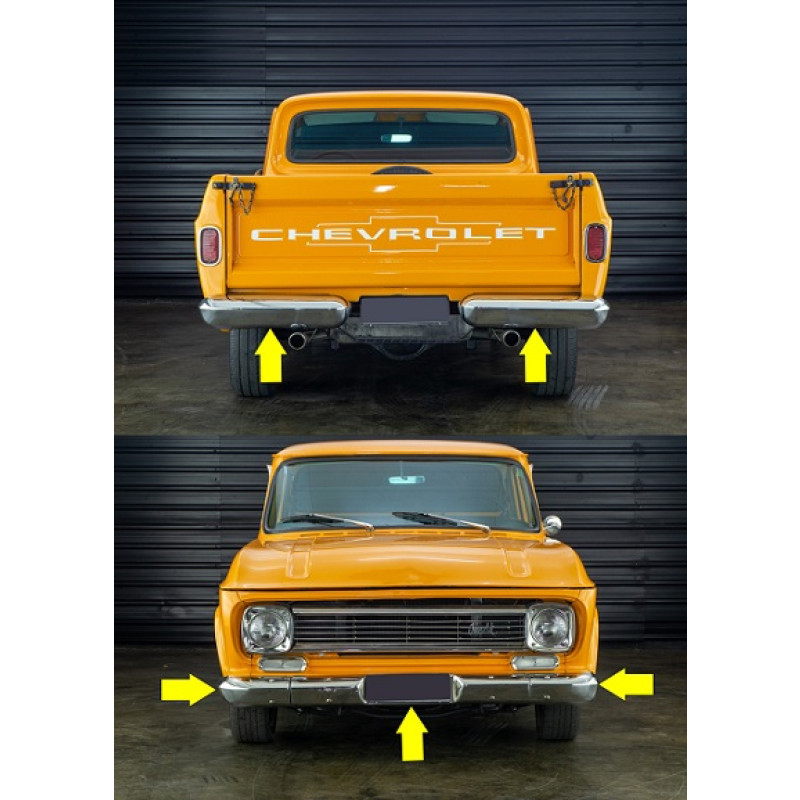 Parachoque Dianteiro e Traseiro C-10 D-10 A-10 Original Usado - Jogo