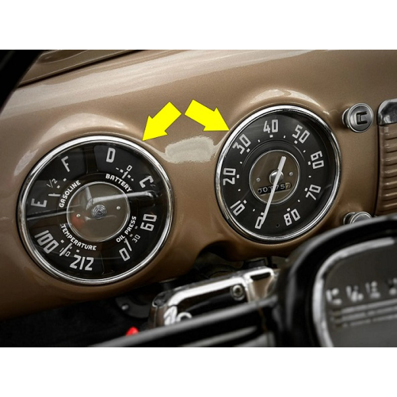 Aro Moldura Velocímetro Chevrolet Boca De Sapo 47 À 53 Inox