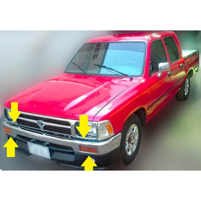 Parachoque Dianteiro Hilux 4x2 1992 à 2001 Cromado Novo C/ Detalhes