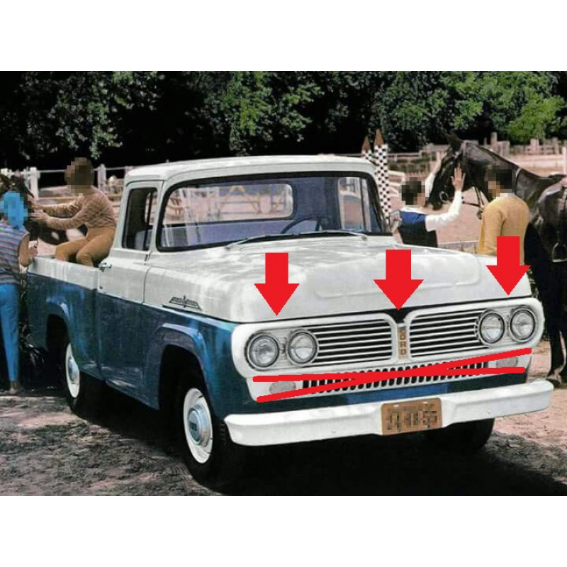 Grade Dianteira Superior F-100 Passeio 65 À 68 Original Ford