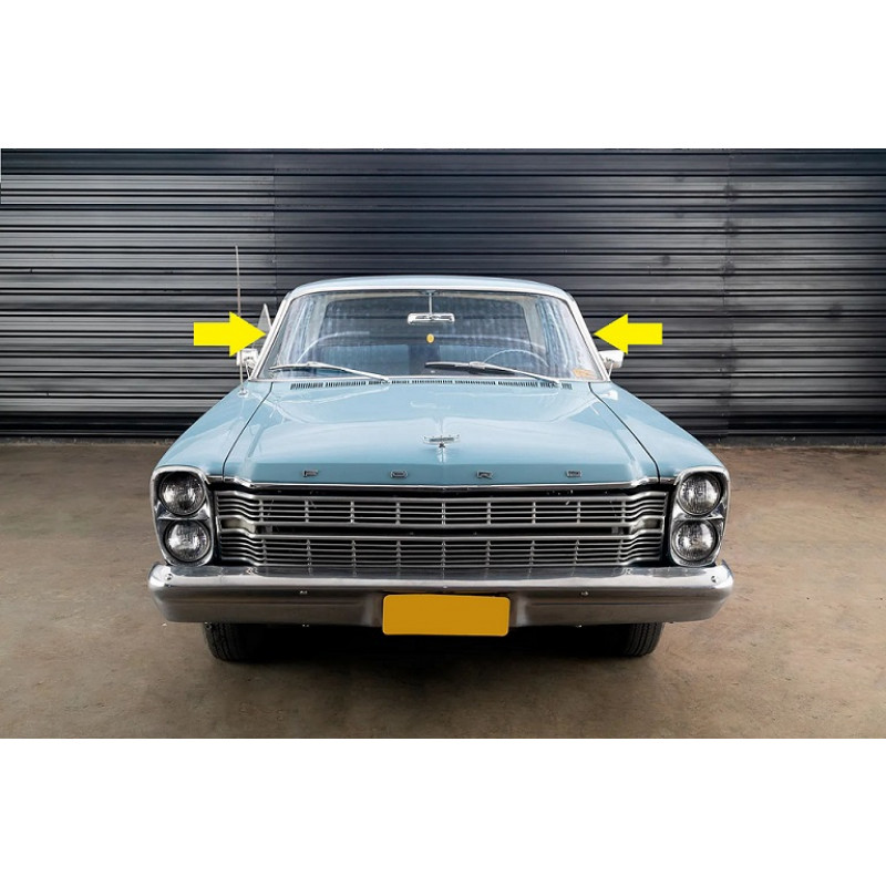 Friso Lateral Parabrisa Galaxie Ltd Landau Orig. Usado - Par