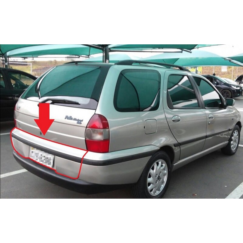 Aplique Parachoque Traseira Palio Weekend 97 À 2000 Usado