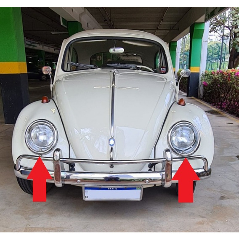 Aro Moldura Farol Fusca 1963 a 1972 Original Vw Arteb Usado - Par