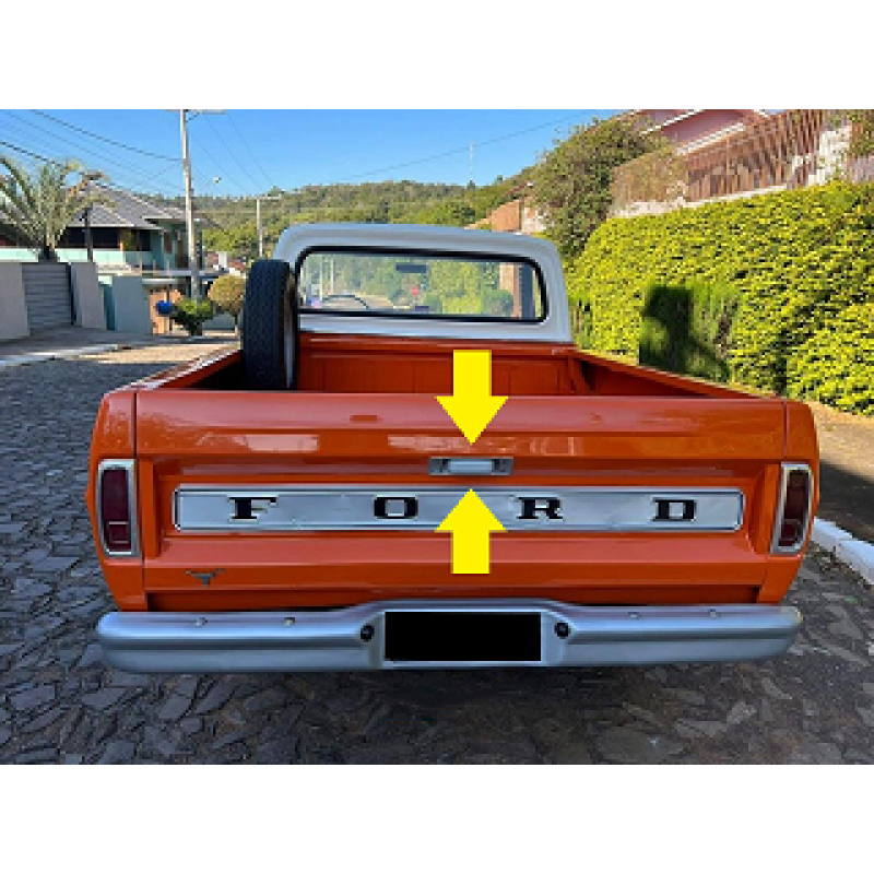 Maçaneta Tampa Caçamba F-100 F-1000 72 À 92 Cromada Original
